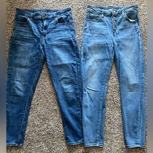 TWO pair of American Eagle Next Level Stretch skinny jeans